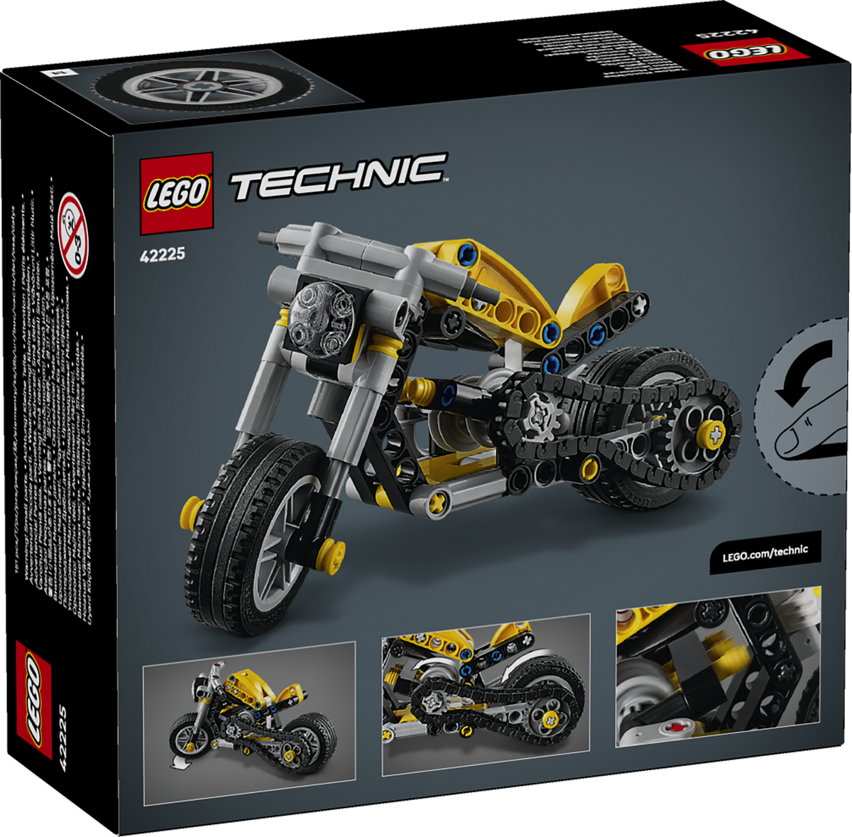 LEGO Technic  42225 Yellow Motorcycle-3
