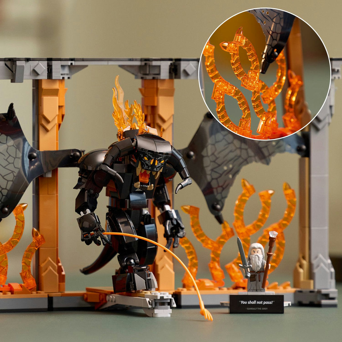 LEGO Icons 10367 The Lord of the Rings: Balrog Book Nook-4
