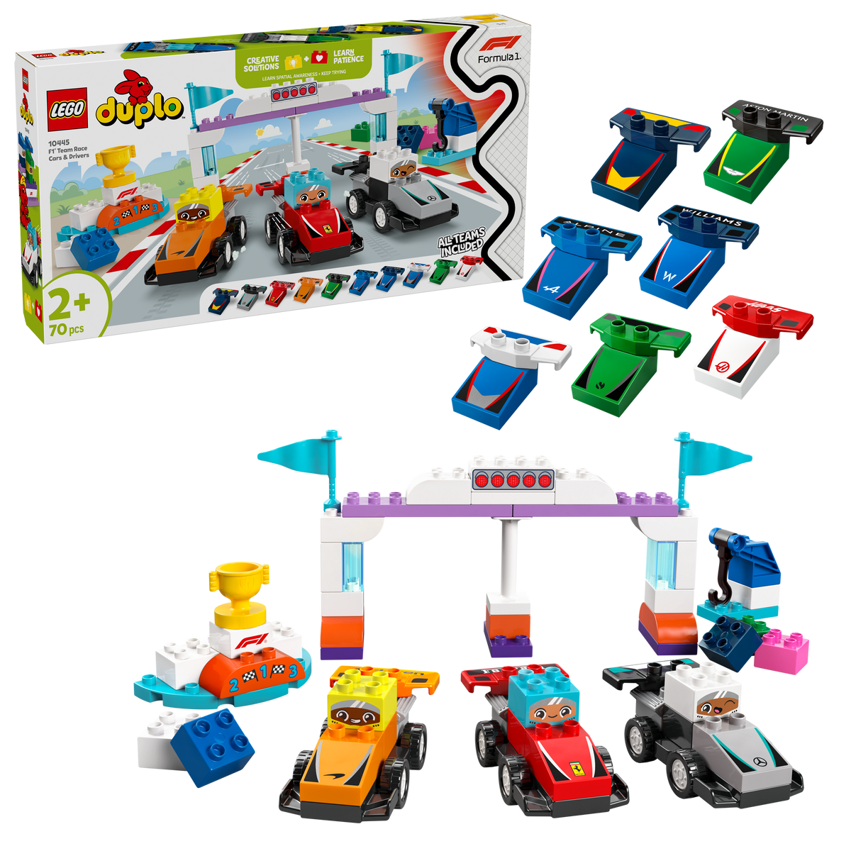LEGO Duplo 10445 F1 Team Race Cars & Drivers-1