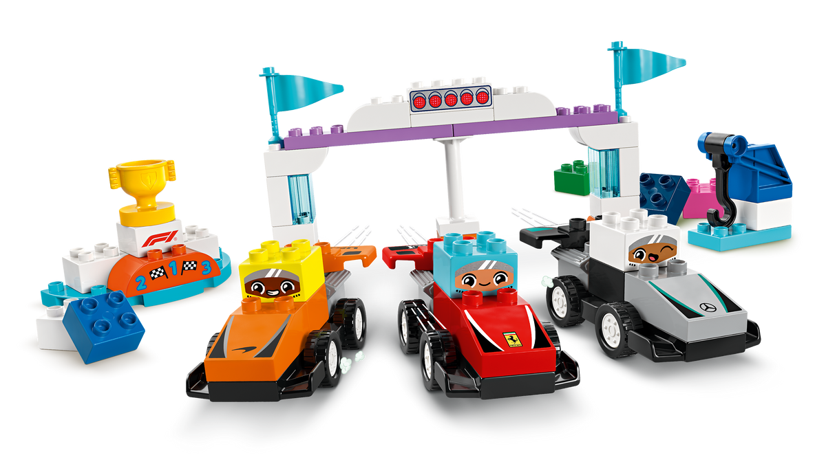 LEGO Duplo 10445 F1 Team Race Cars & Drivers-5