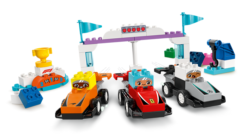 LEGO Duplo 10445 F1 Team Race Cars & Drivers-5