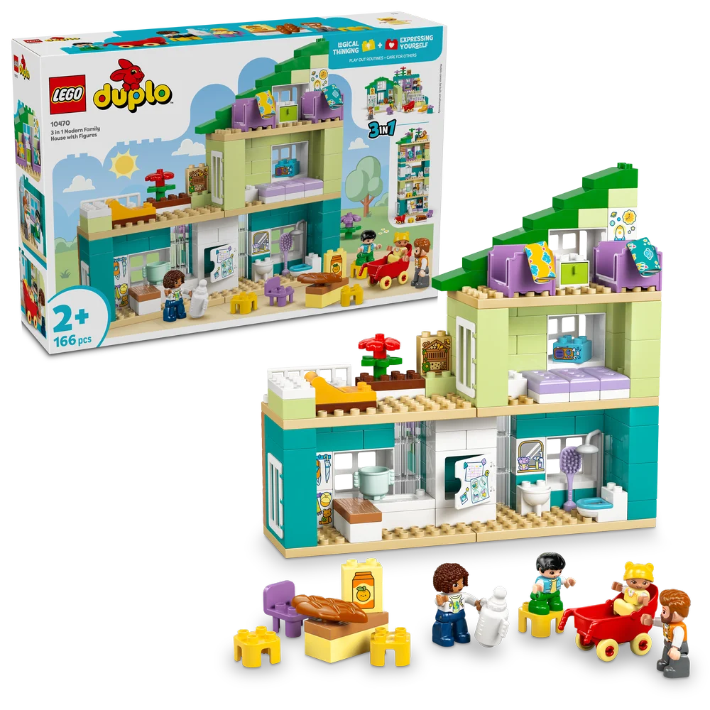 LEGO DUPLO 10470 3 in 1 Modern Family House with Figures-1