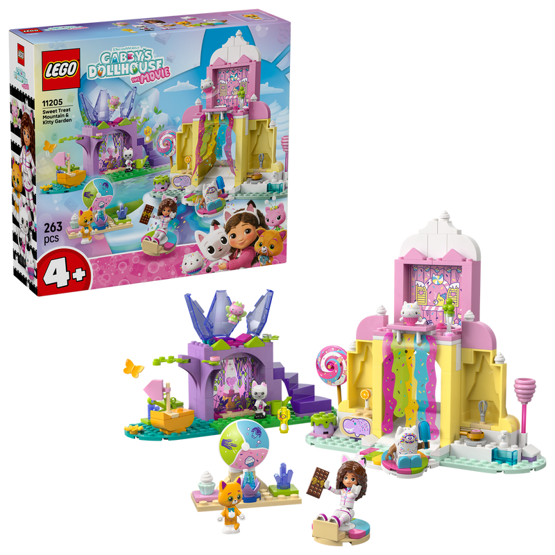 LEGO Gabby's Dollhouse 11205 Sweet Treat Mountain & Kitty Garden-1