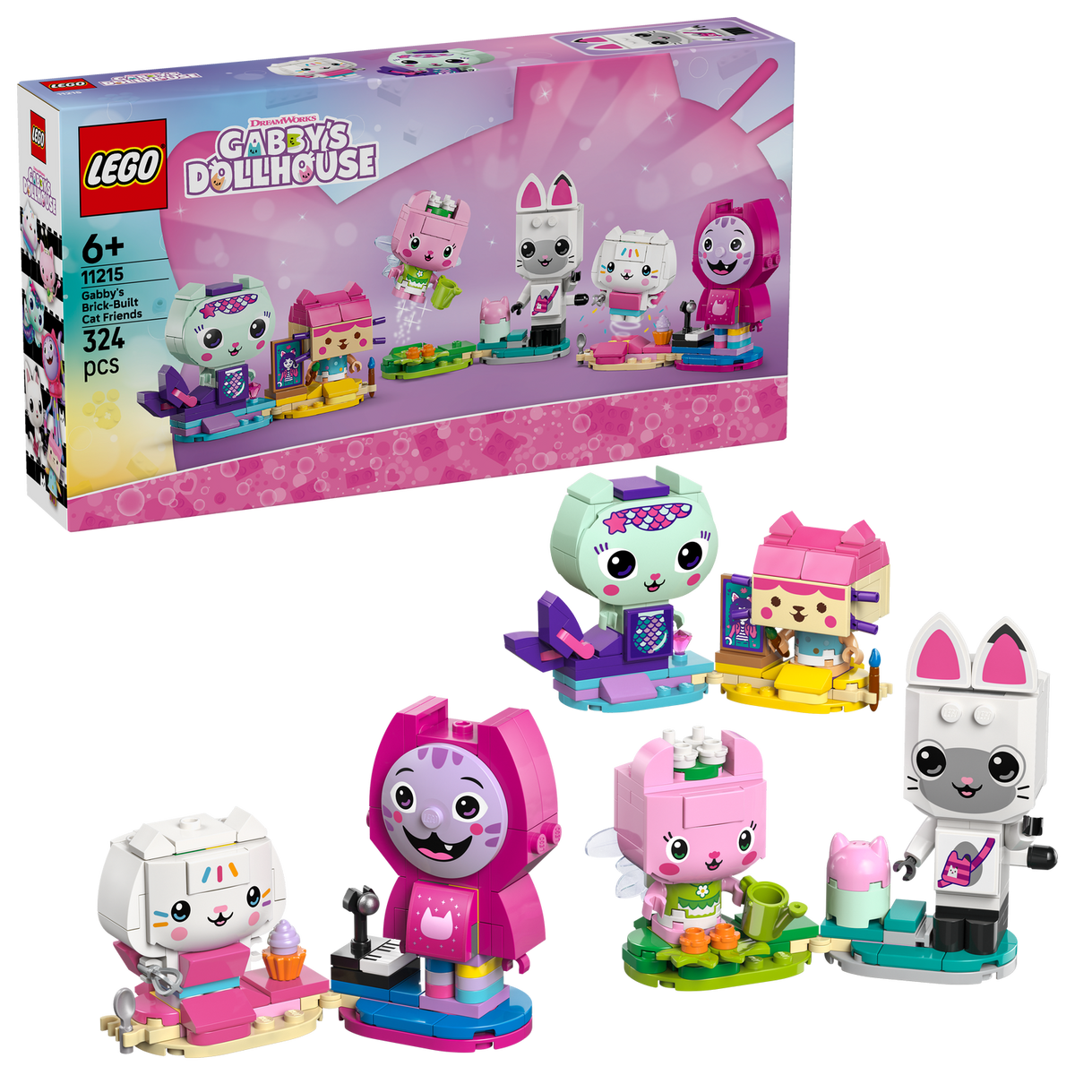 LEGO Gabby's Dollhouse 11215 Gabby's Brick-Built Cat Friends-1