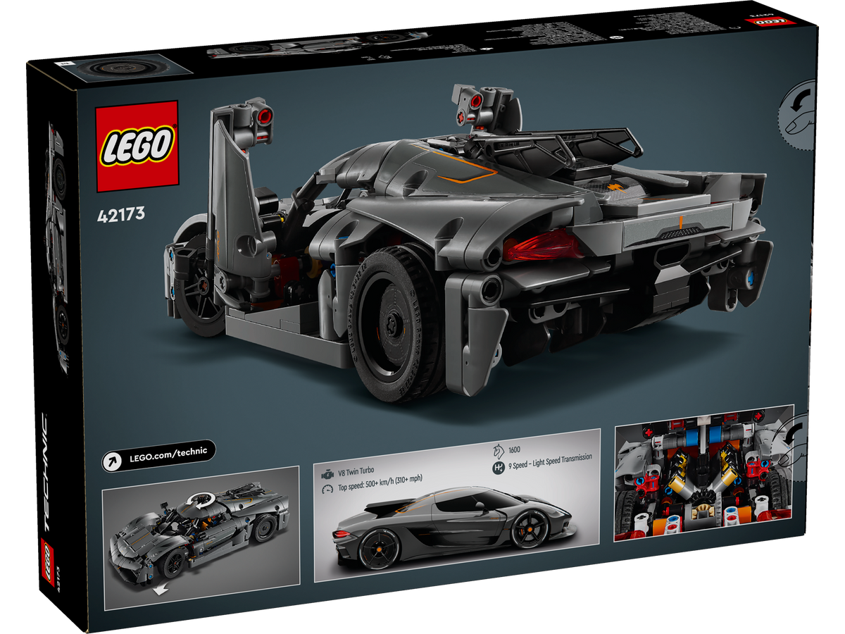 LEGO Technic 42173 Koenigsegg Jesko Absolut Gray Hypercar-3