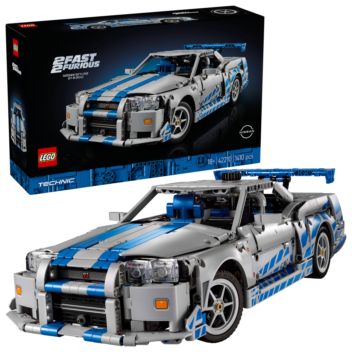 LEGO Technic 42210 2 Fast 2 Furious Nissan Skyline GT-R (R34) Car-1
