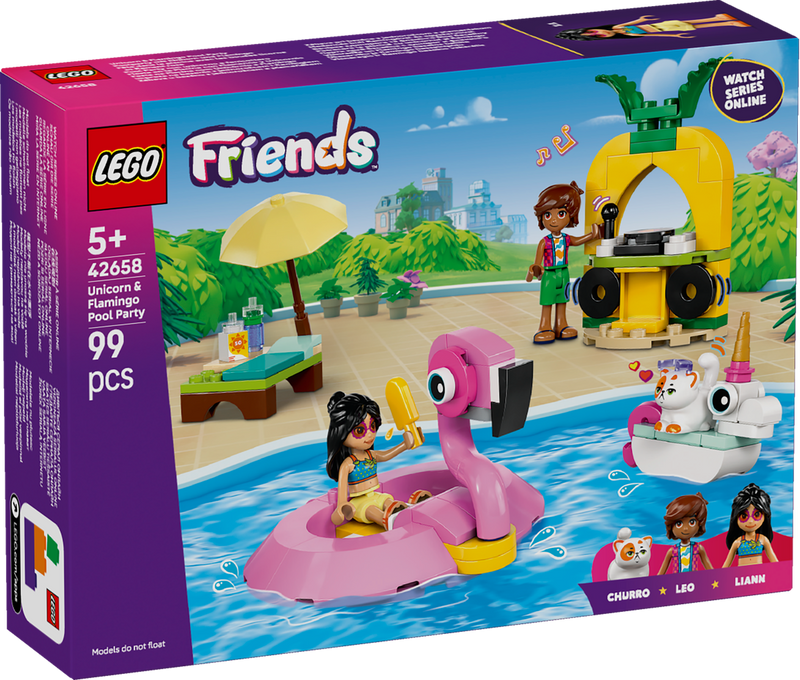LEGO Friends 42658 Unicorn & Flamingo Pool Party-2