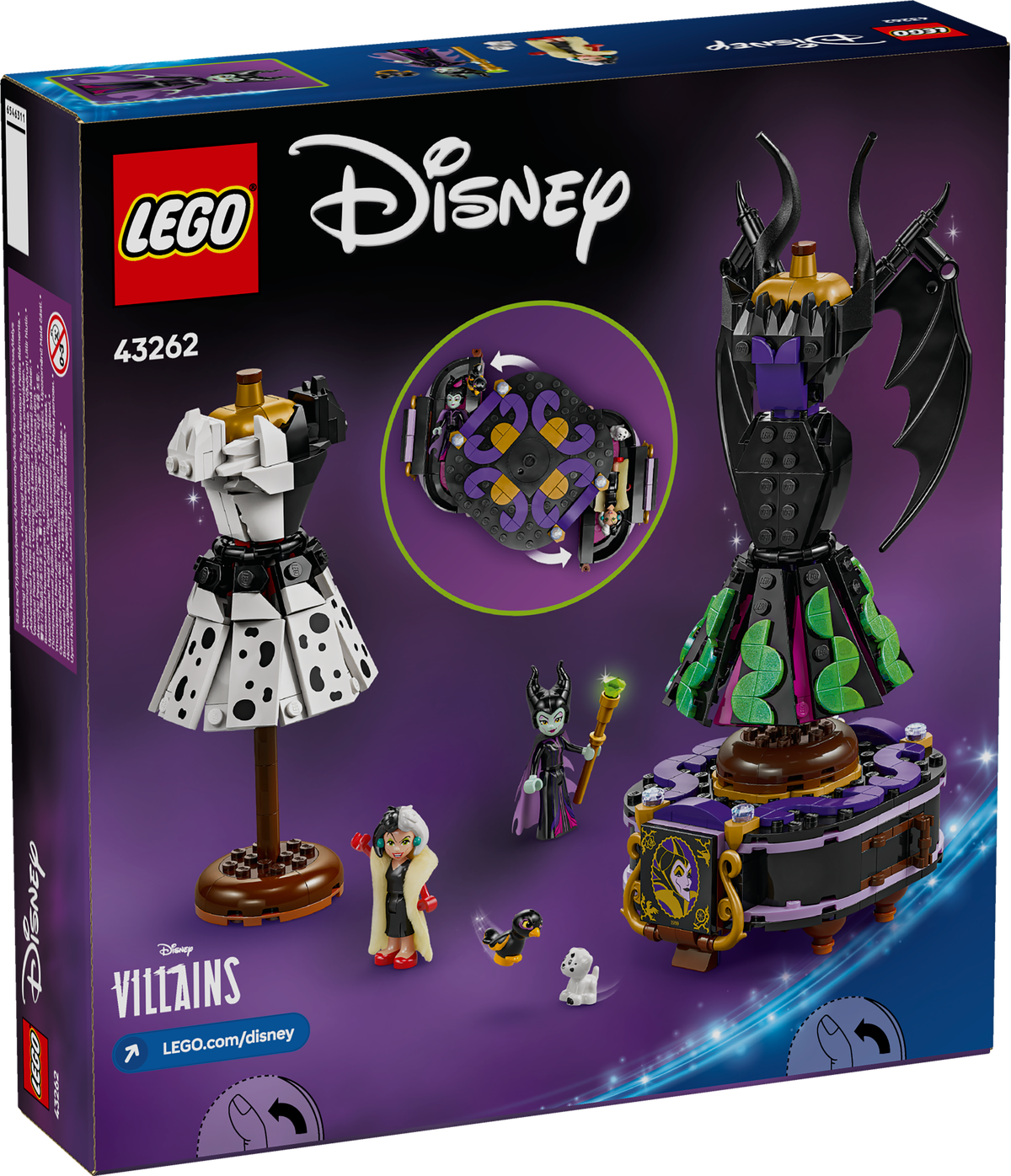 LEGO Disney Princess 43262 Maleficent's and Cruella De Vil's Dresses-3