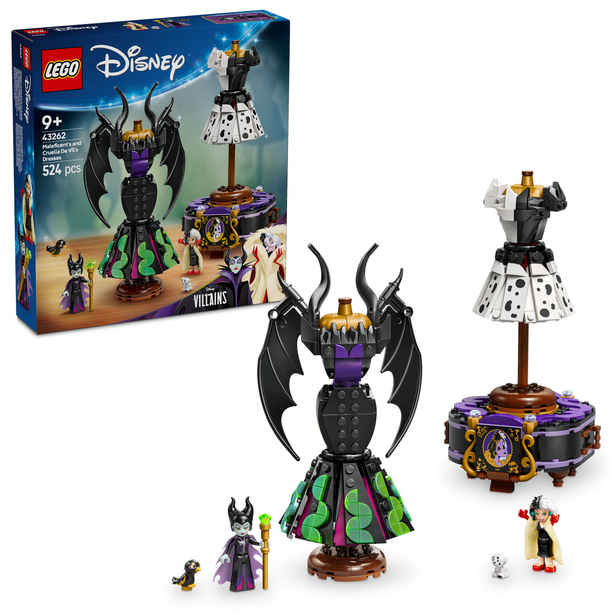 LEGO Disney Princess 43262 Maleficent's and Cruella De Vil's Dresses-1