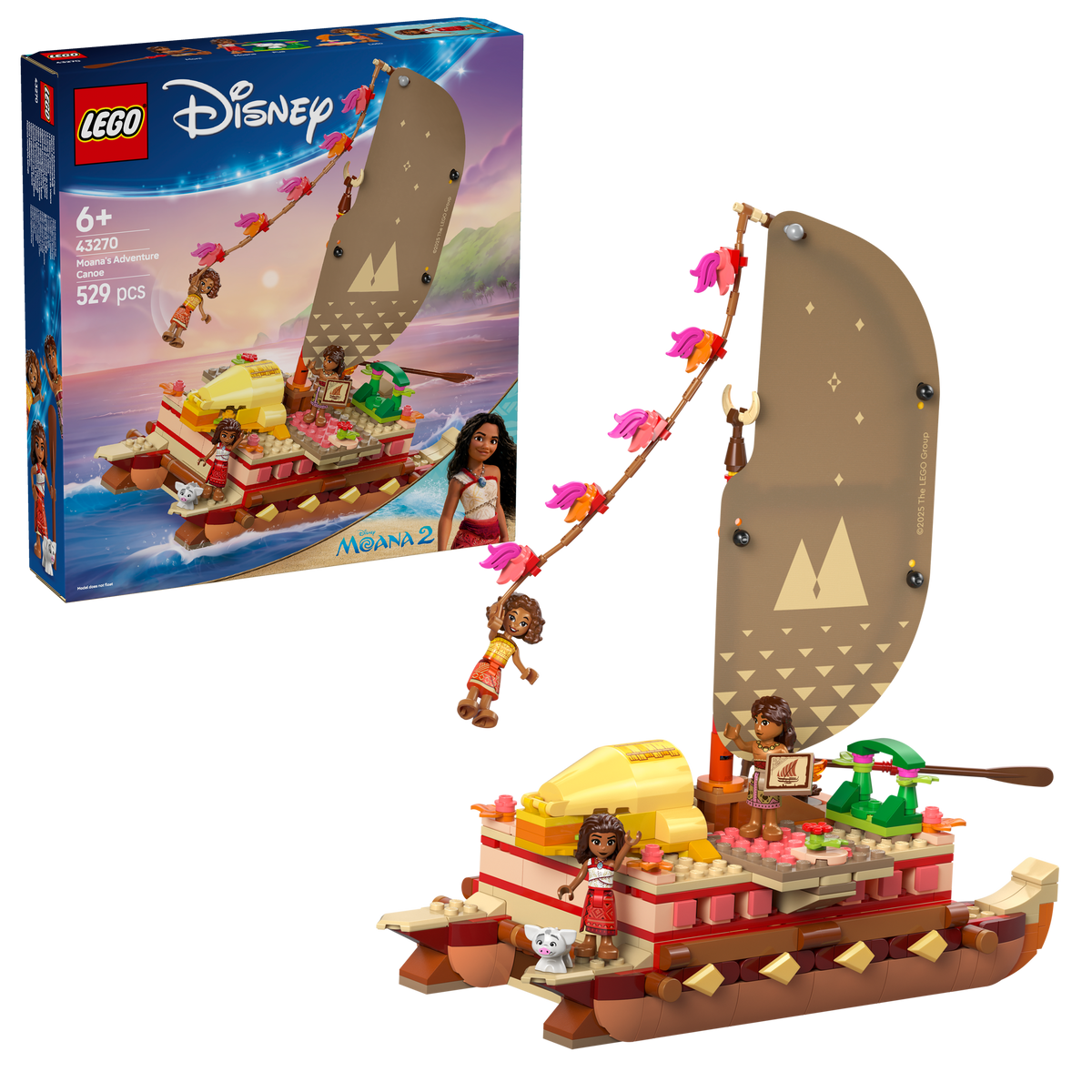 LEGO Disney Princess 43270 Moana's Adventure Canoe-1
