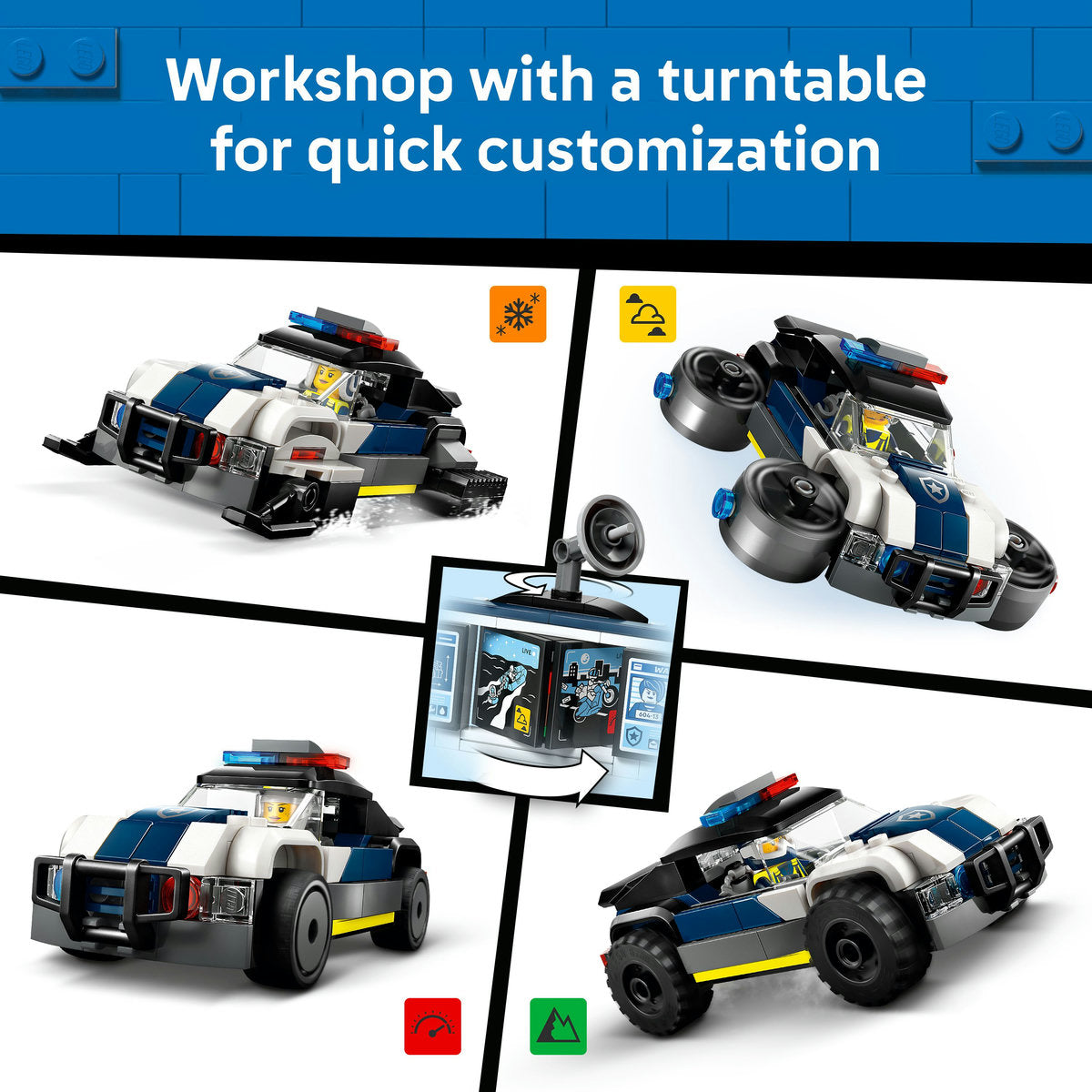 LEGO City 60457 Custom Police Car Garage-4
