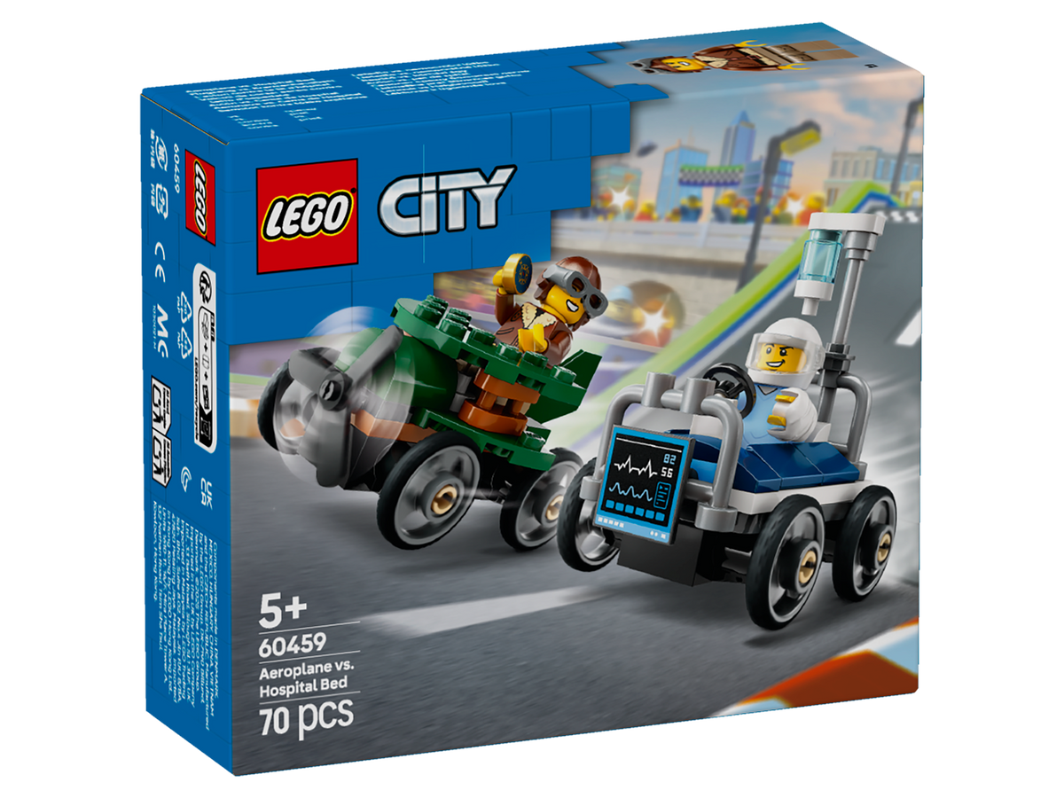 LEGO City 60459 Airplane vs. Hospital Bed Race Car Pack-2