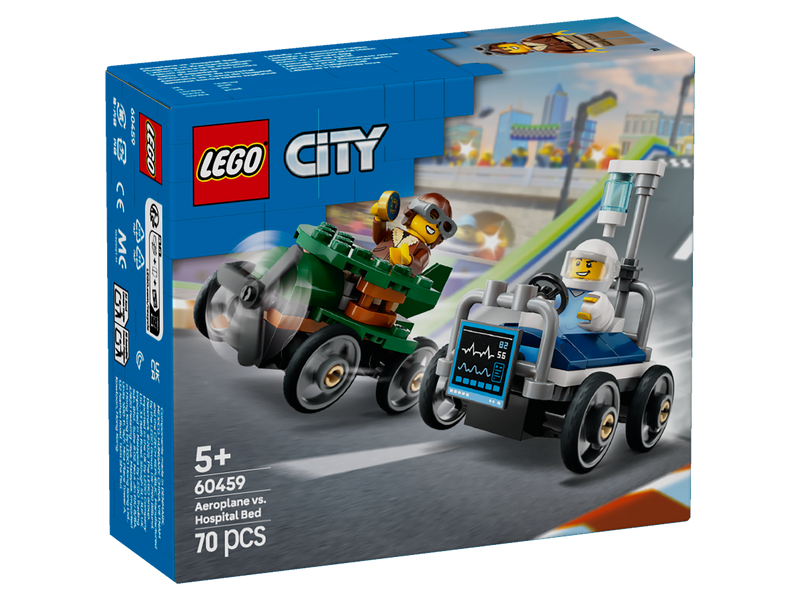 LEGO City 60459 Airplane vs. Hospital Bed Race Car Pack-2