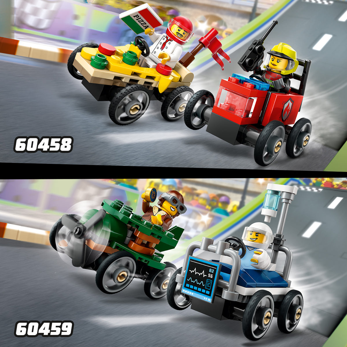 LEGO City 60459 Airplane vs. Hospital Bed Race Car Pack-4