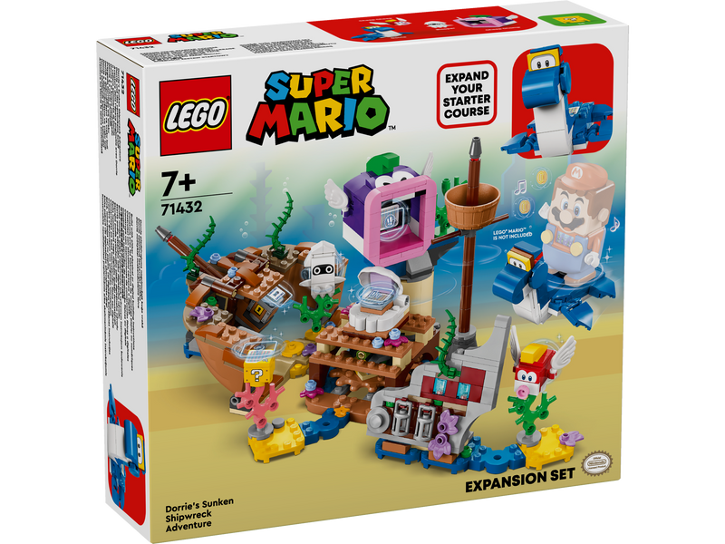 LEGO Super Mario 71432 Dorrie's Sunken Shipwreck Adventure Expansion Set-1