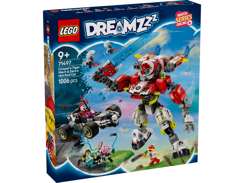 LEGO DREAMZzz 71497 Cooper's Tiger Mech & Zero's Hot Rod Car-2