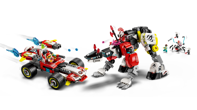 LEGO DREAMZzz 71497 Cooper's Tiger Mech & Zero's Hot Rod Car-5