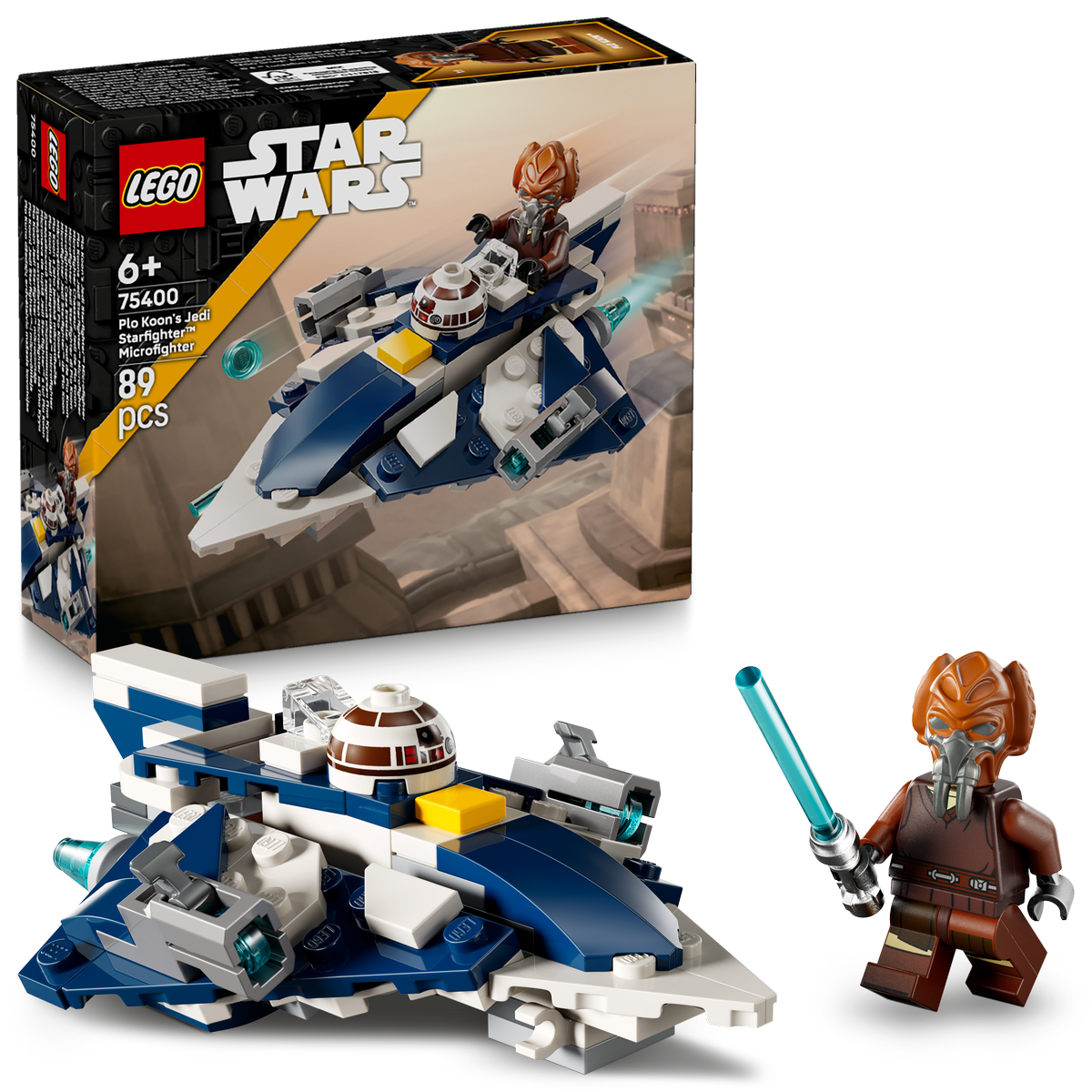 LEGO Star Wars 75400 Plo Koon's Jedi Starfighter Microfighter-1