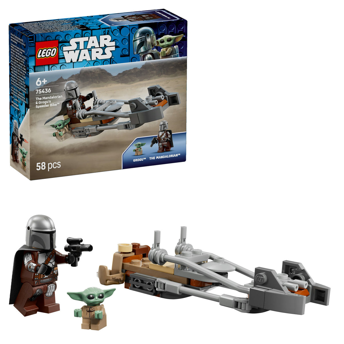 LEGO Star Wars 75436 The Mandalorian & Grogu's Speeder Bike-1