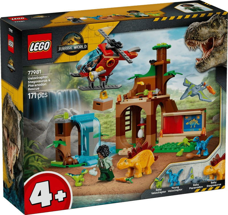 LEGO Jurassic World 77981 Velociraptor, Stegosaurus & Pteranodon Rescue-1