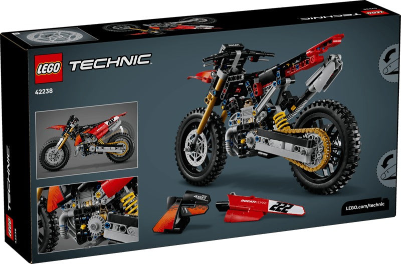 LEGO Technic 42238 Ducati Desmo450 MX Factory Motorcycle-6