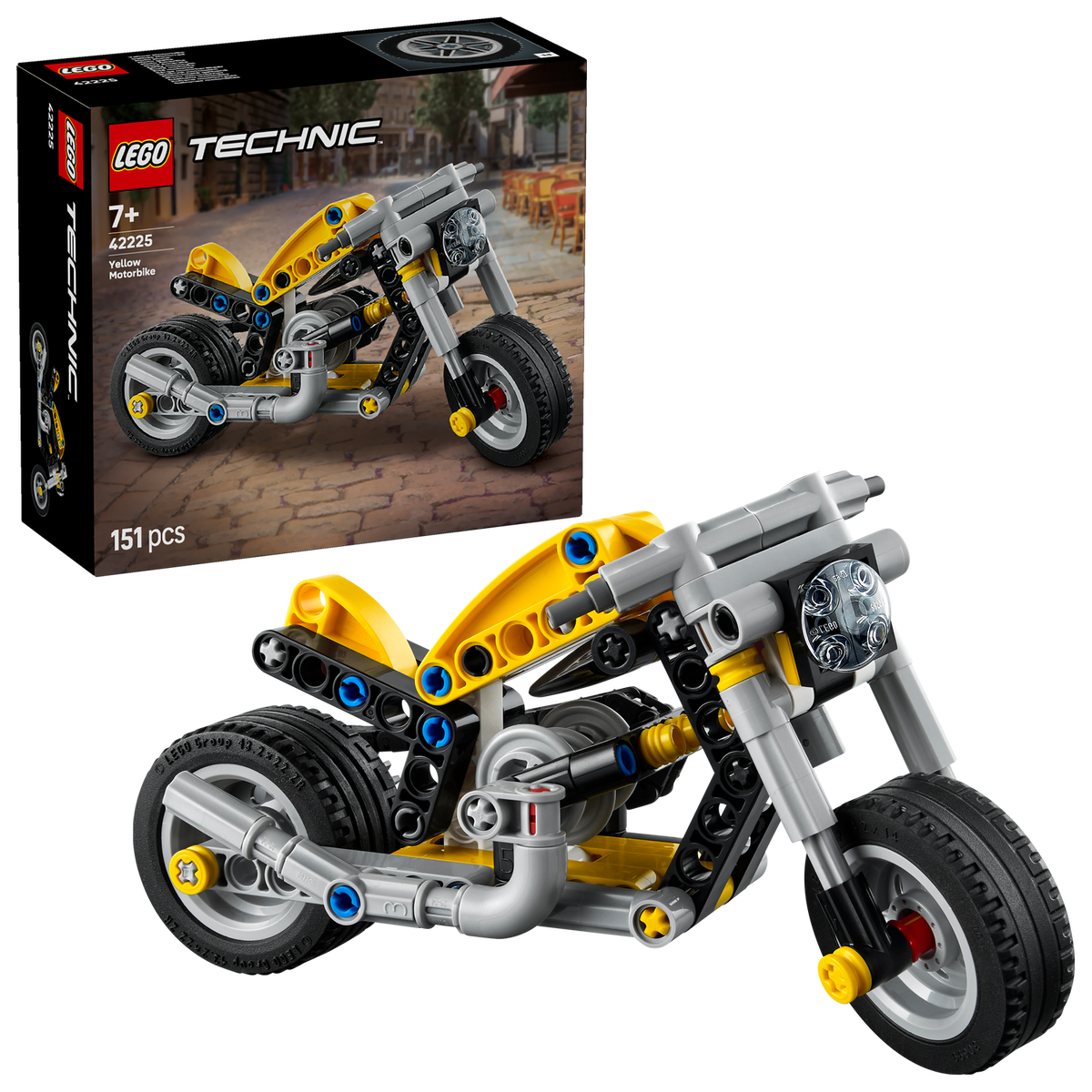 LEGO Technic  42225 Yellow Motorcycle-1