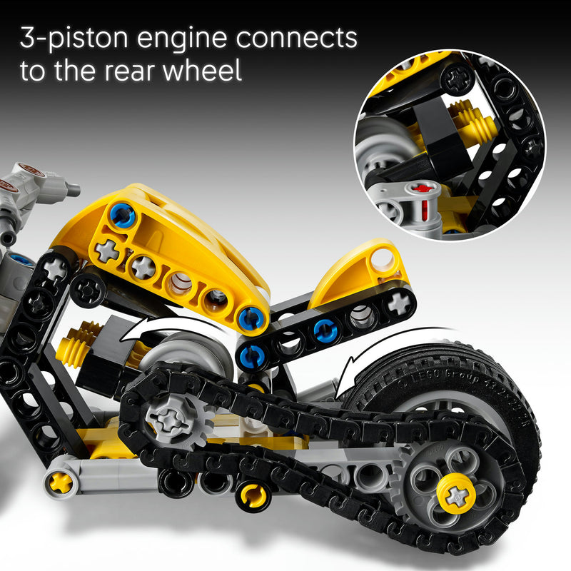 LEGO Technic  42225 Yellow Motorcycle-4